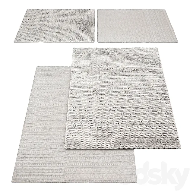 Flatweave Ivory Rug 3ds Max