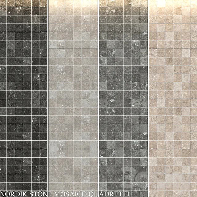 Flaviker Nordik Stone Mosaico Quadretti 3DS Max Model