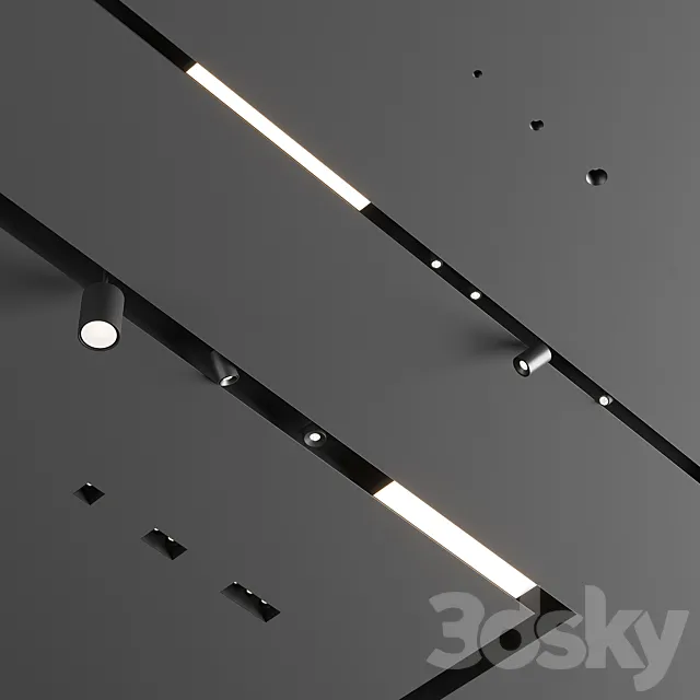 Flexalighting Linear and Trimless downlights 3DSMax File