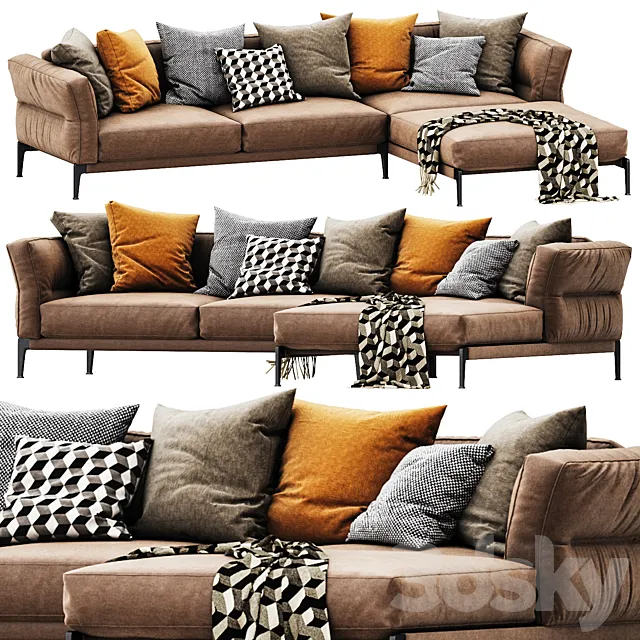 Flexform adda chaise lounge 3ds Max