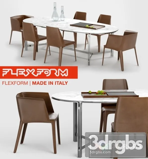 Flexform Dining Set 3dsmax Download