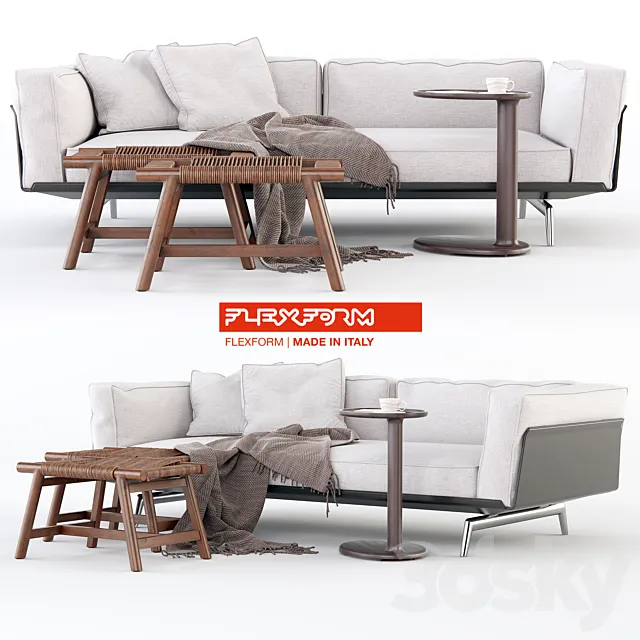 Flexform Este Sofa 3DS Max Model