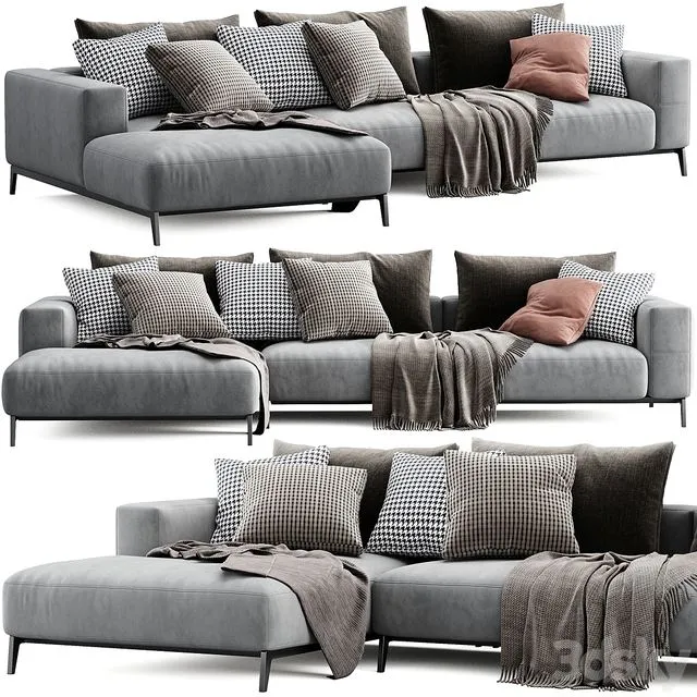 Flexform Ettore Chaise Longue 3dsMax Model