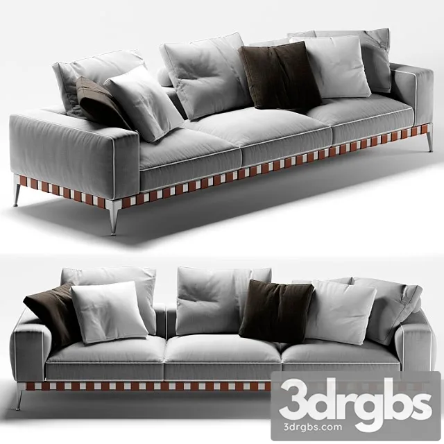 Flexform gregory 3 seater sofa 2 3dsmax Download