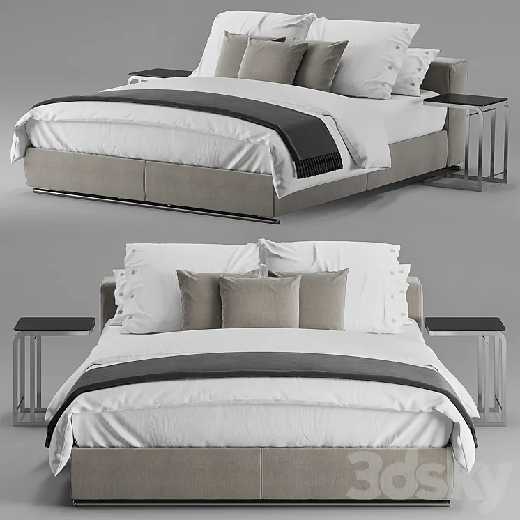 Flexform Groundpiece slim bed 3DS Max
