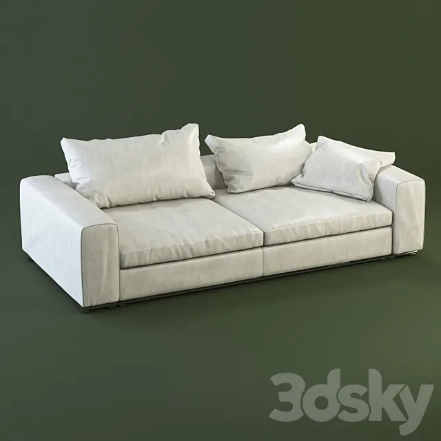 FLEXFORM Groundpiece sofa 2-seater 3DS Max Model