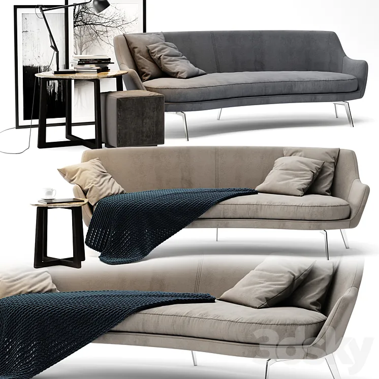Flexform Guscio Sofa 3DS Max