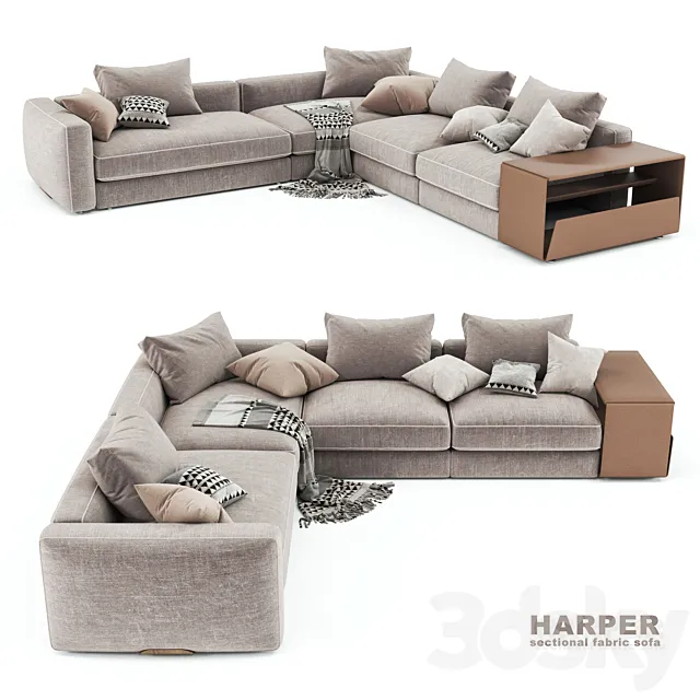 Flexform HARPER sectional sofa 3ds Max