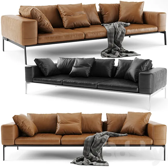 Flexform Lifesteel Sofa 3ds Max
