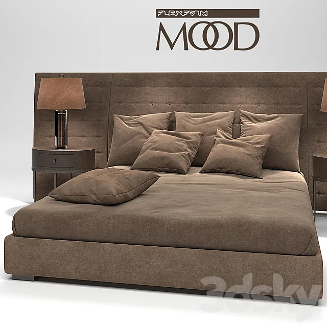 Flexform Mood Caress Bed 3DSMax File