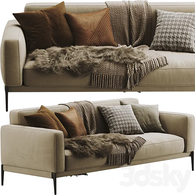 Flexform Romeo Compact Sofa 3ds Max