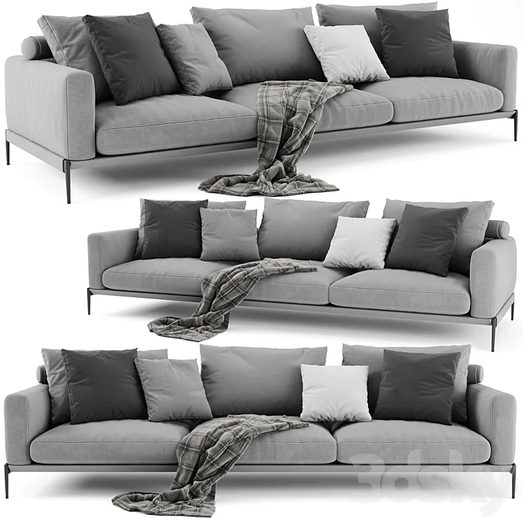 Flexform Romeo Sofa 3DS Max