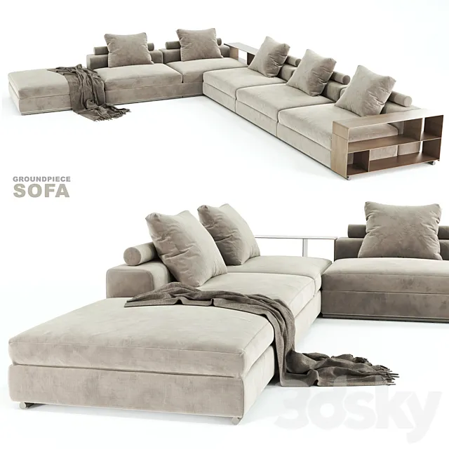 Flexform Sectional Sofa 3ds Max