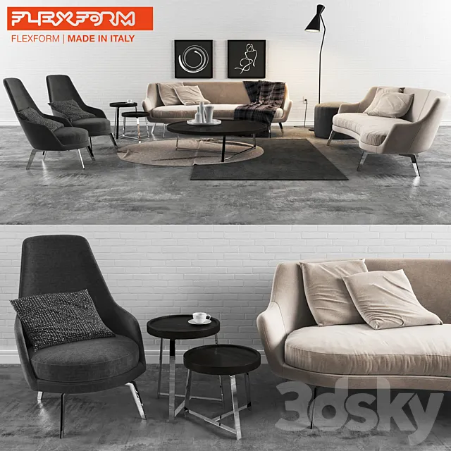 Flexform Set 01 3DSMax File