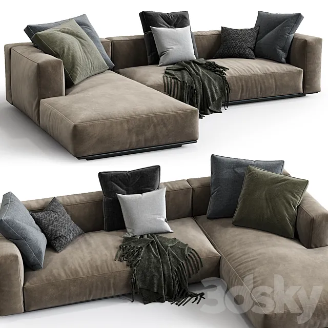 Flexform Sofa Grandemare 3ds Max