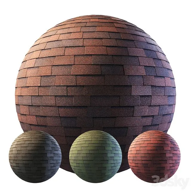 Flexible shingles Type 1 3dsMax Model