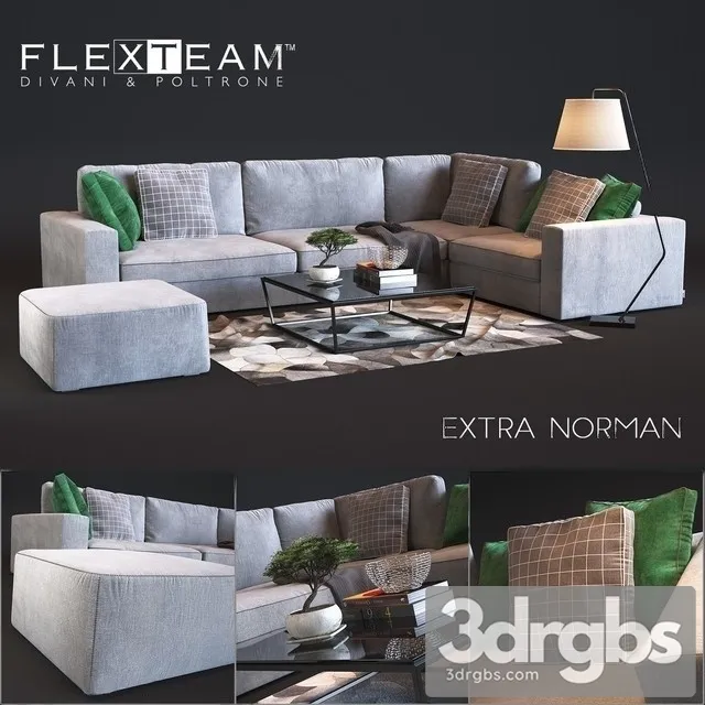 Flexteam Extra Norman Sofa 01 3dsmax Download