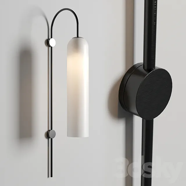 float wall sconce light 3ds Max