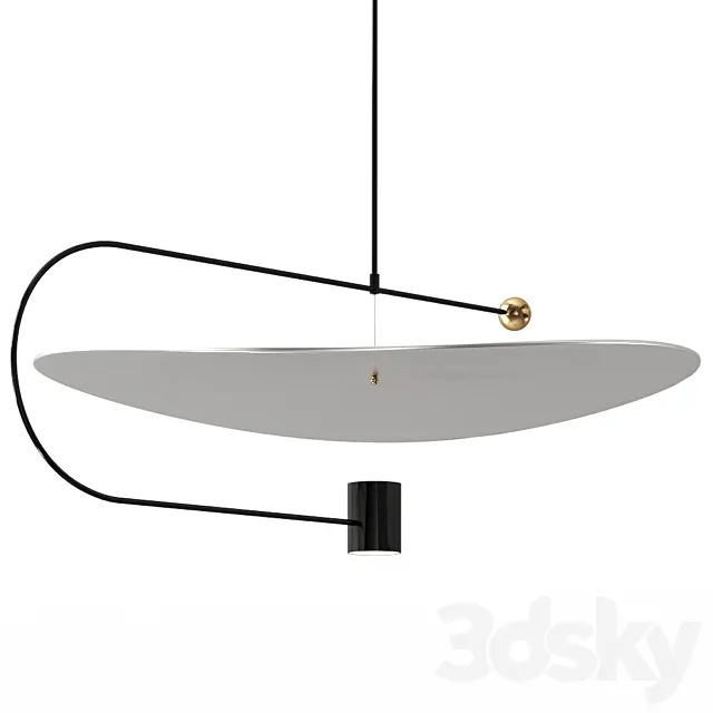 Float Wide Pendant Light 3DS Max Model