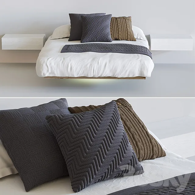 Floating bed with lighting Fluttua Lago 3ds Max