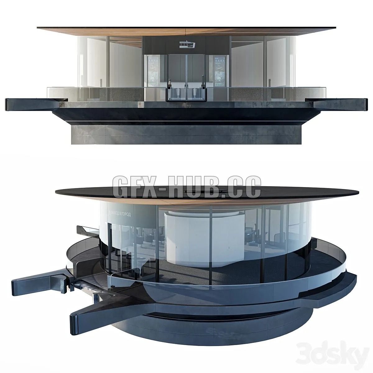 Floating jetty 3dsMax Model