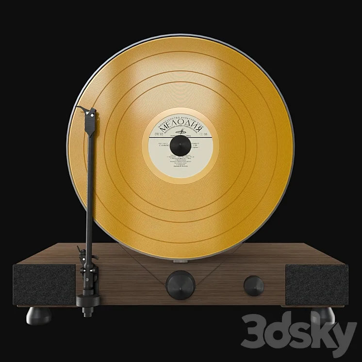 Floating Record Vertical Turntable 3DS Max