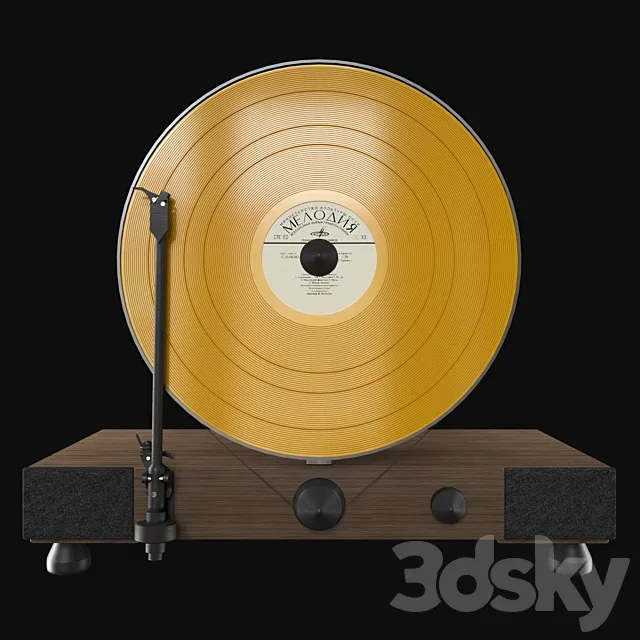Floating Record Vertical Turntable 3DSMax File