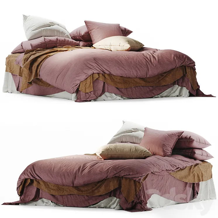 Flocca linen bedding 3DS Max Model