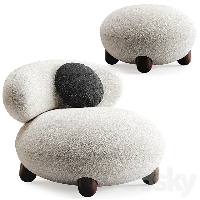 Flock Lounge Chair By Noom 3DSMax File