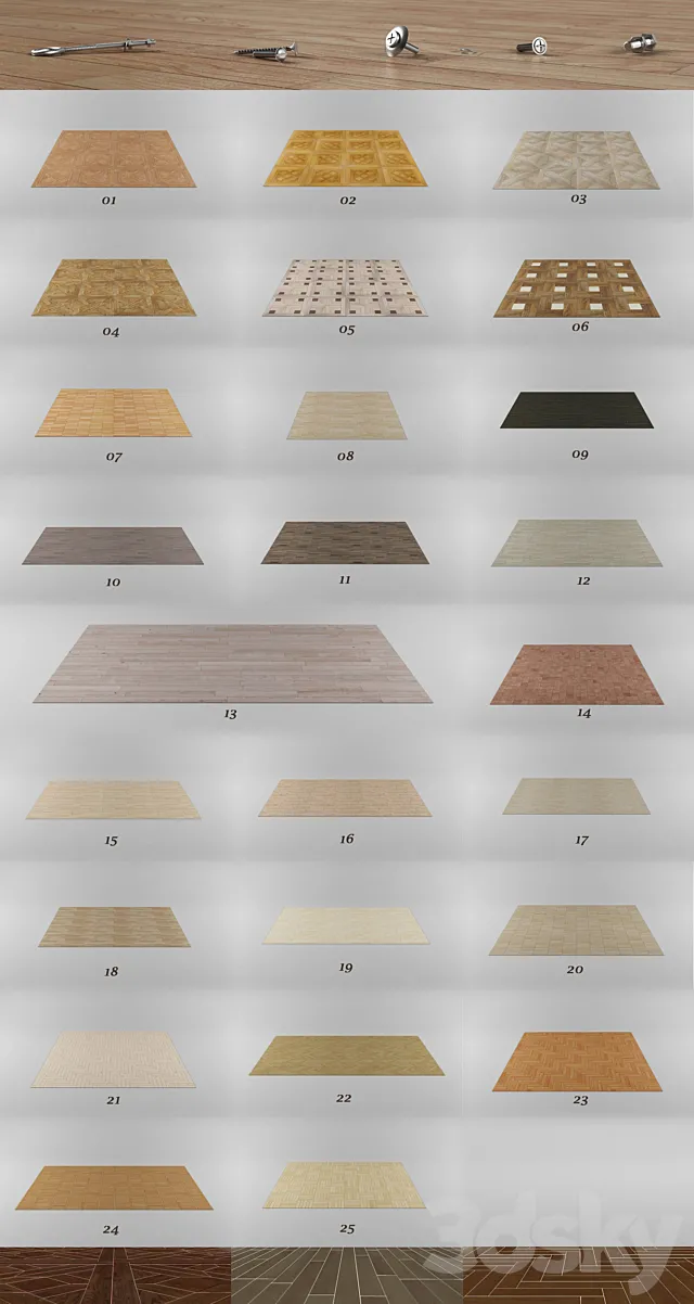 Floor coverings vol. 02 3DS Max Model