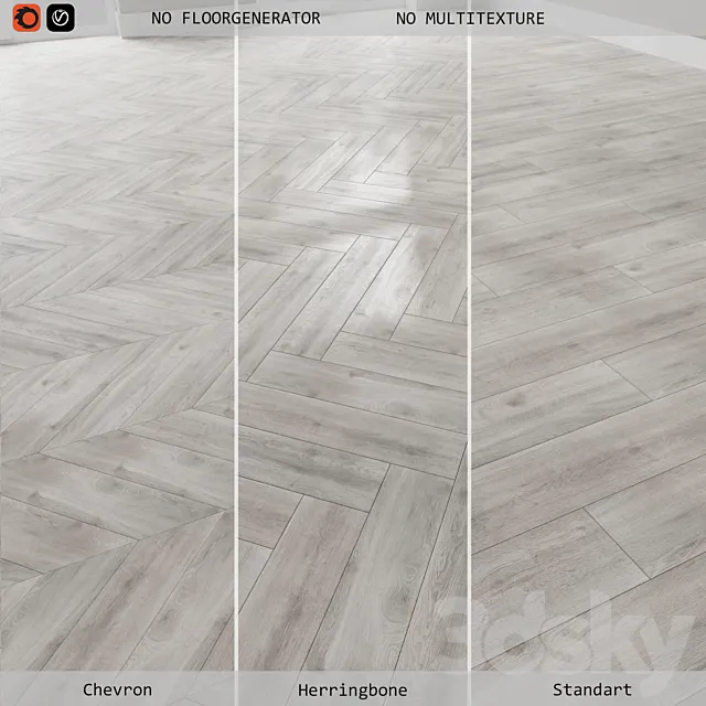 Floor laminate 232 Balanced Oak Gray 3ds Max