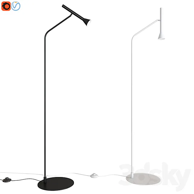 Floor lamp Aromas Lyb P1274 Matt Black 3DS Max Model