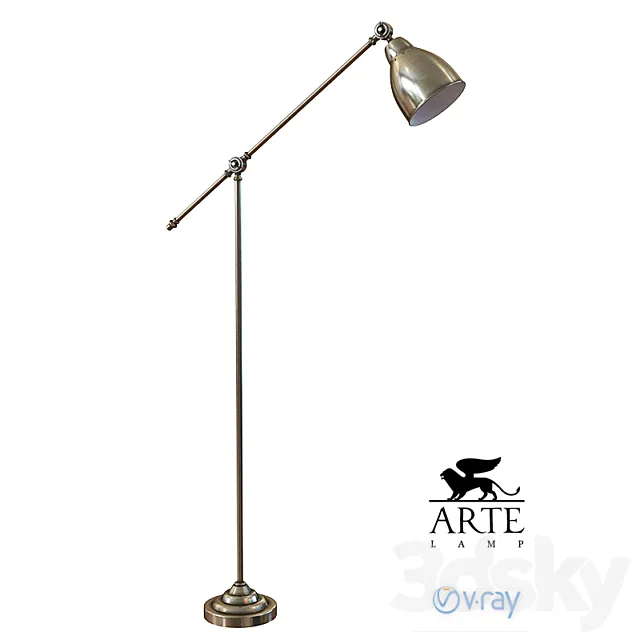 Floor lamp Arte Lamp 43 A2054PN-1AB 3DSMax File