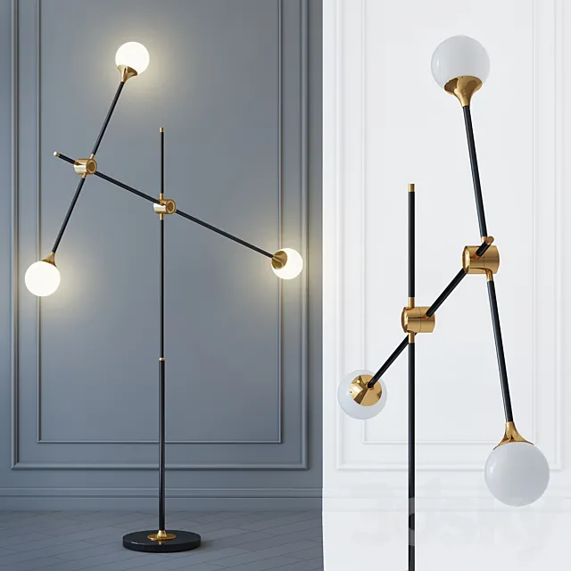 Floor lamp Baton FLOR LAMP 3 3DS Max Model