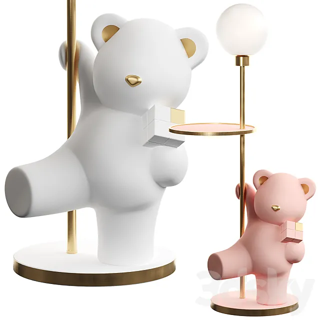 Floor lamp bear cub 3DS Max Model