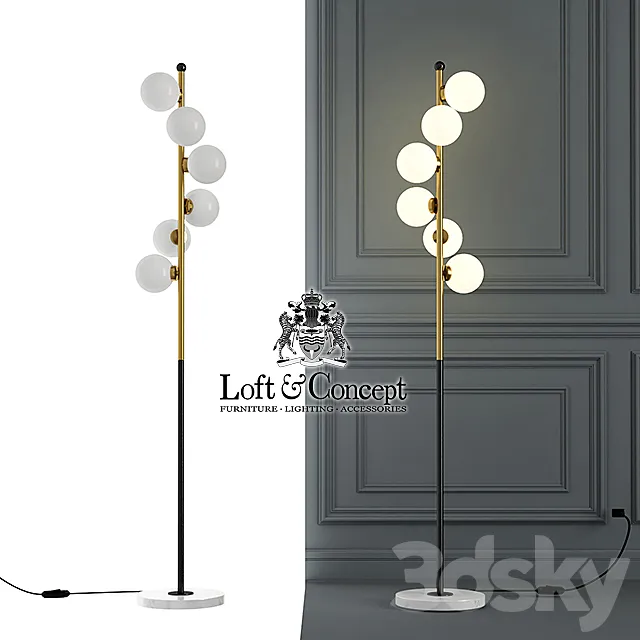 Floor lamp Celling Floor Lamp 3DS Max Model