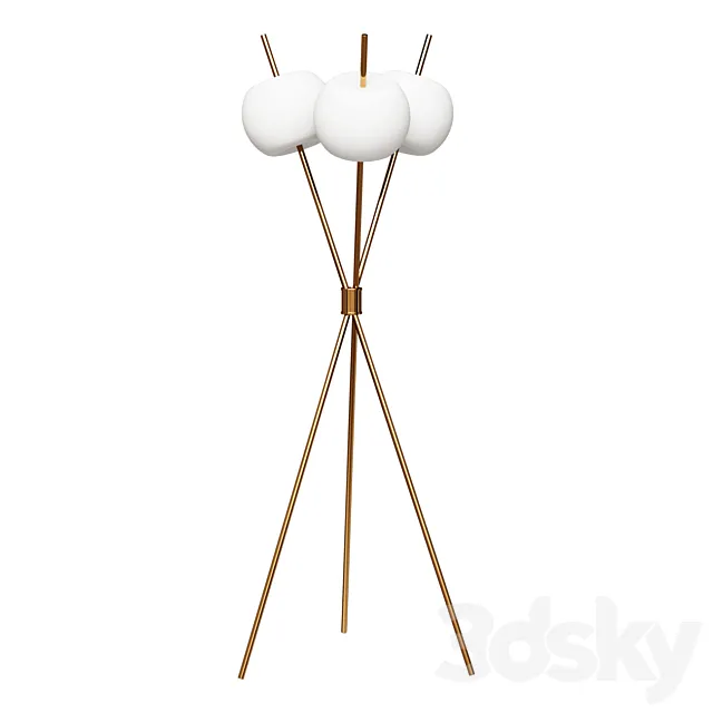 Floor lamp Designer floor lamp Kushi by KUNDALINI (bronze) 3DS Max Model