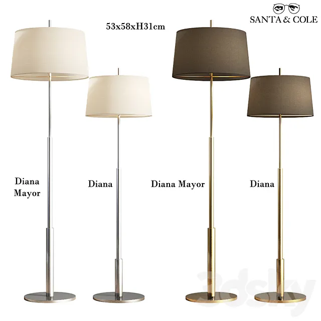 Floor Lamp Diana Santa & Cole 3DSMax File