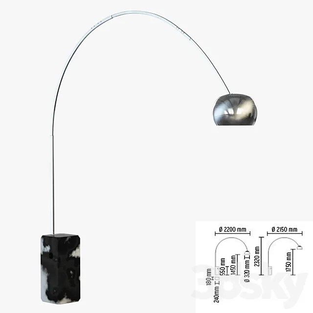 Floor lamp FLOS Arco 3DS Max Model