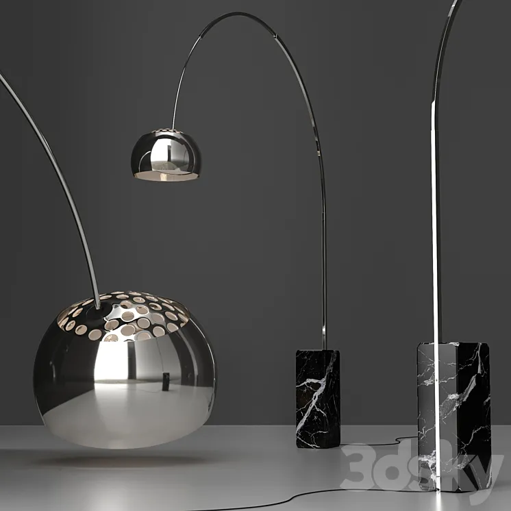 Floor Lamp Flos Arco BLACK 3DS Max