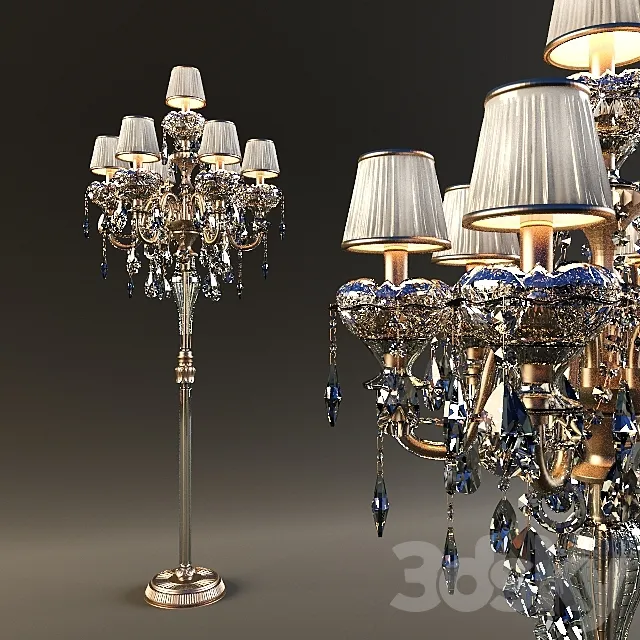 Floor lamp in a classic style 3DS Max Model