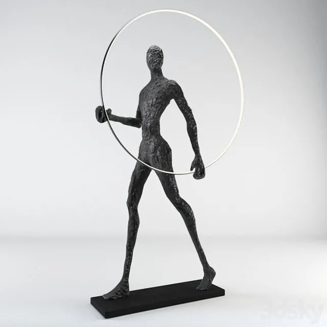 Floor lamp LED Man Ring H215 3dsMax Model