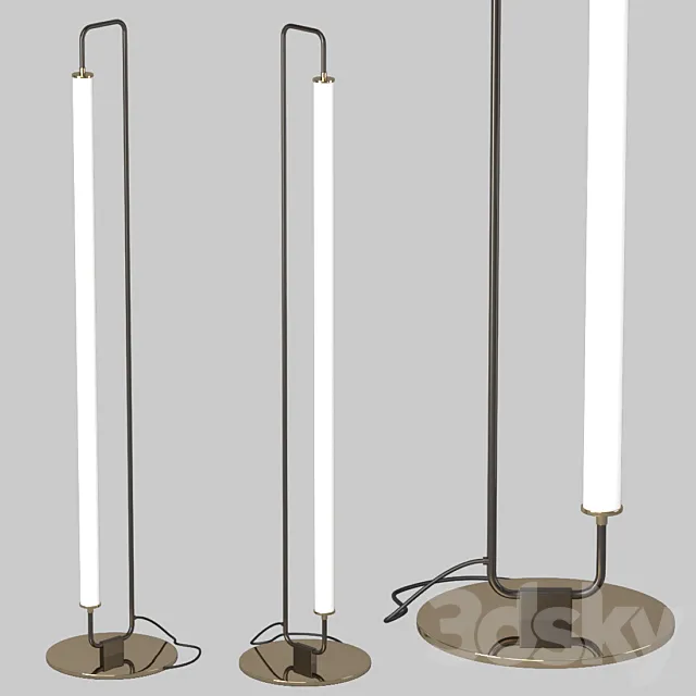 Floor lamp Linear Metal 3DS Max Model