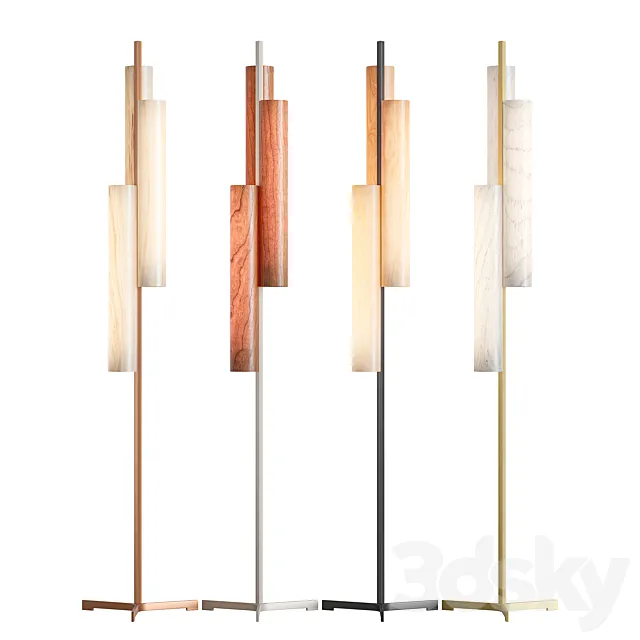 Floor lamp Lzf Black Note Triplet P Collection 3ds Max