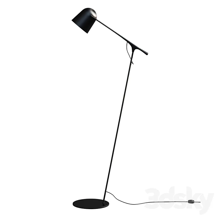 Floor lamp Minimal Black Iron Floor Lamp 3DS Max Model