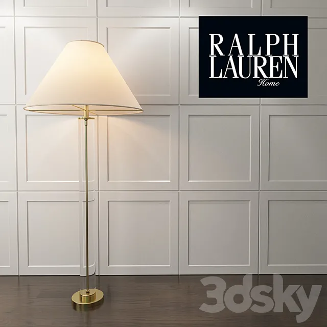 Floor lamp Ralph Lauren mod: Modern Floor Lamp in natural brass 3ds Max