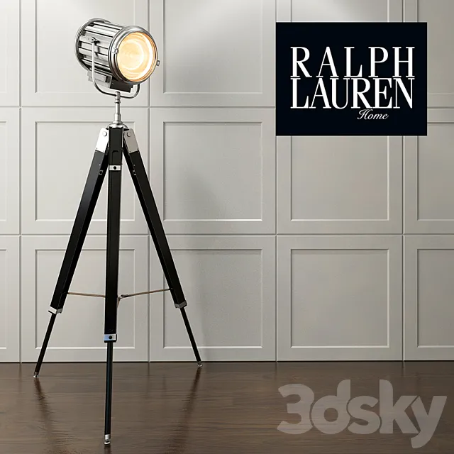 floor lamp Ralph Lauren MONTAUK SEARCH LIGHT FLOOR LAMP IN EBONY 3DSMax File