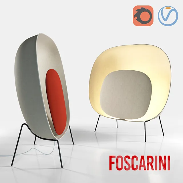 Floor lamp Stewie by Foscarini 3DS Max Model