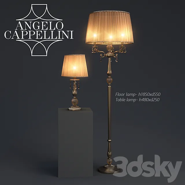 Floor lamp & Table lamp Angelo Cappellini 3DSMax File