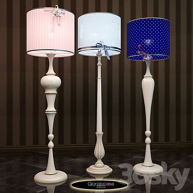 Floor lamps GIORGIOCASA. Italy. art. L1. L5. L10 3DSMax File